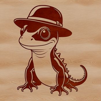 An SVG graphic of a salamander design suitable for cutting machines or laser cutters.