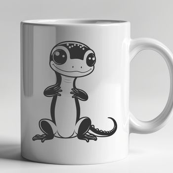 A stylized illustration of a salamander in vector format, suitable for digital and craft projects.