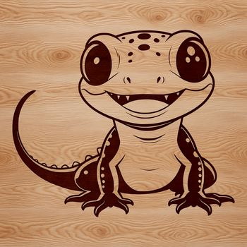 An illustrated salamander design for digital use.