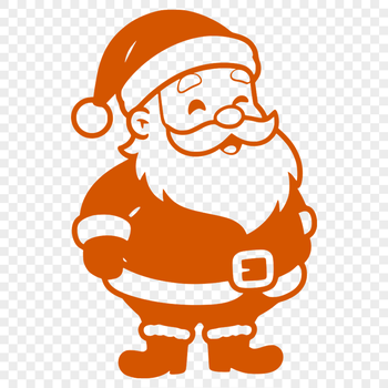 Jolly Old Santa SVG Illustration A festive illustration of a jolly old man in red suit with white beard and hat.