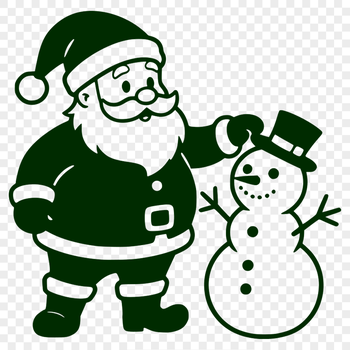 A simple vector illustration of Santa Claus in traditional attire.