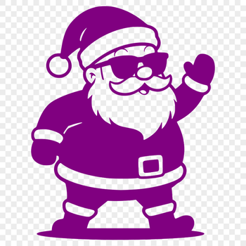 Classic Christmas Santa Vector Illustration SVG illustration of Father Christmas in traditional attire, suitable for holiday decorations and crafts.