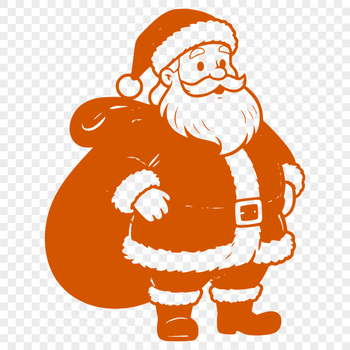 A digital illustration of Santa Claus in a traditional Christmas attire.