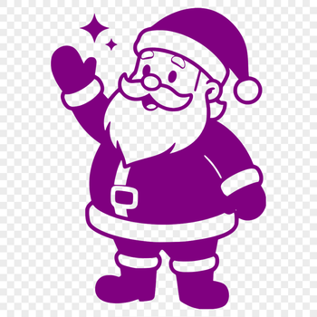 A digital illustration of a traditional Father Christmas character in a festive red coat and hat.