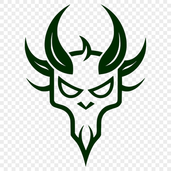 A dark illustration of the devil character, suitable for Halloween decorations or designs.