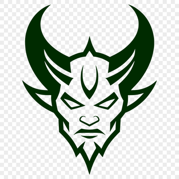 Illustrated image of a satanic figure, a common theme in Halloween designs.