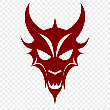 A stylized depiction of the devil, suitable for Halloween designs and vector art projects.