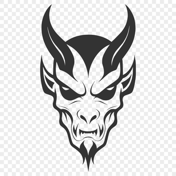 A stylized illustration of the devil in a menacing pose, suitable for Halloween decorations or creative projects.