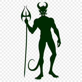 A depiction of the devil, a classic Halloween symbol, created as a vector graphic.