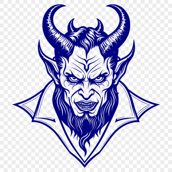 A vector illustration of the devil character, suitable for Halloween designs.