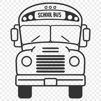 A stylized illustration of a school bus, ideal for education-themed crafts and designs.