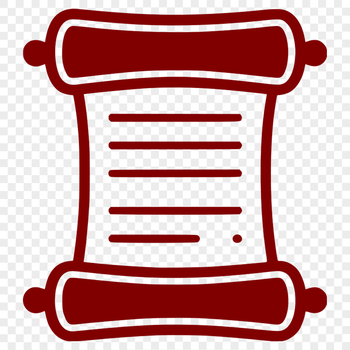 Graphic illustration of a graduation scroll with diploma and paper elements, suitable for vector art and commercial use.