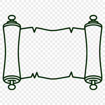 A detailed vector illustration of a graduation scroll with diploma details.