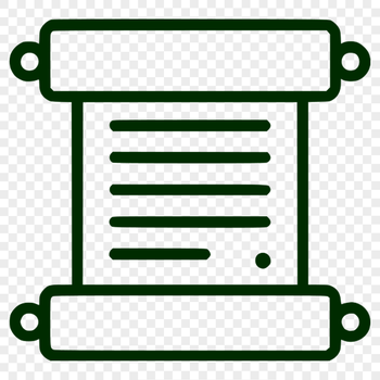 A digital representation of a traditional graduation diploma scroll with a minimalist design.