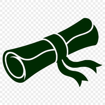 Graduation diploma scroll with rolled paper, ideal for vector art and cutting machine projects.