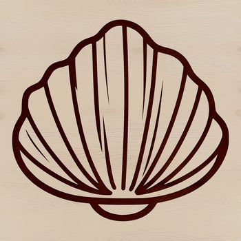 An editable SVG vector art of a seashell, ideal for crafting and DIY seaside-themed crafts.