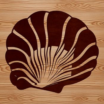 A realistic illustration of a seashell in various shapes and forms, suitable for seaside decor or vacation-themed designs.