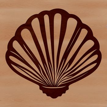 A detailed illustration of a seashell, suitable for various digital design applications.