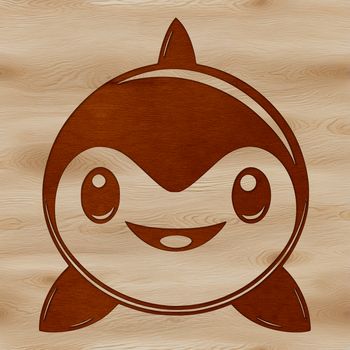 A stylized illustration of a shark, suitable for various design applications.