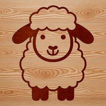 Simple line drawing of a farm animal, suitable for vector art design in Illustrator or Procreate.
