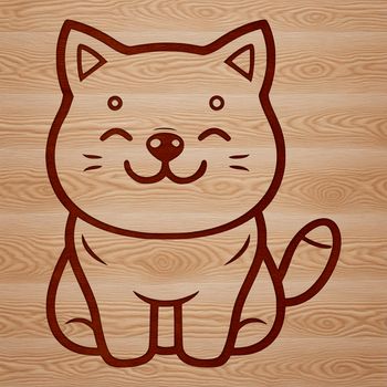 A simple vector illustration of a sitting Shiba Inu dog.