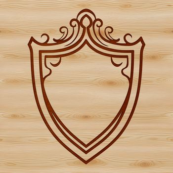 A simple shield graphic designed as vector art, suitable for various applications.
