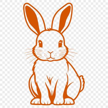 A sitting rabbit illustration created as an SVG file.