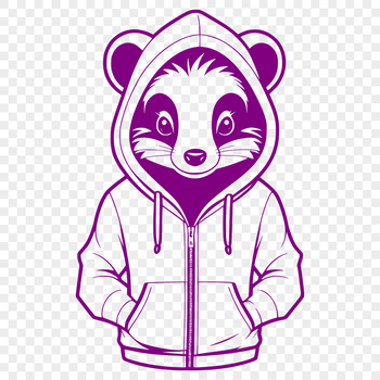 A simple illustration of a skunk in its natural habitat.