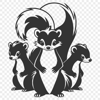 A skunk in a natural environment, illustrating a common wild animal from the Mustelidae family.