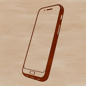 A high-resolution SVG graphic representation of a modern mobile phone.
