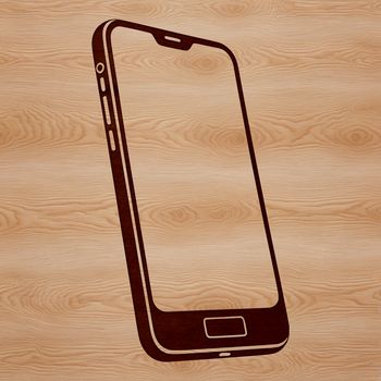 Mobile phone design vector graphic in SVG format