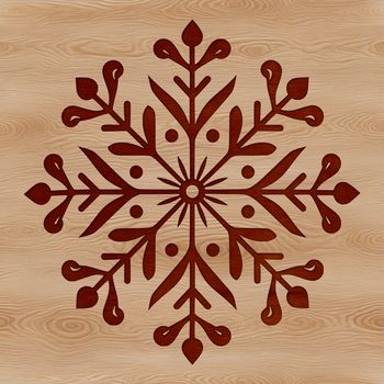 A delicate 2D snowflake design, suitable for vector graphics and digital cutting.