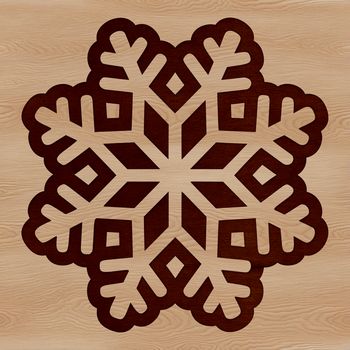 A delicate snowflake design created with vector shapes.