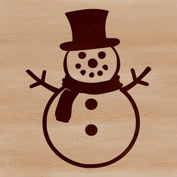 A simple snowman illustration made from vector shapes.
