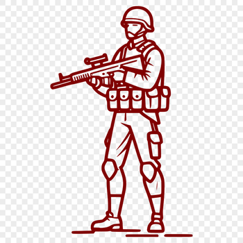 A high-resolution illustration of a man in uniform.