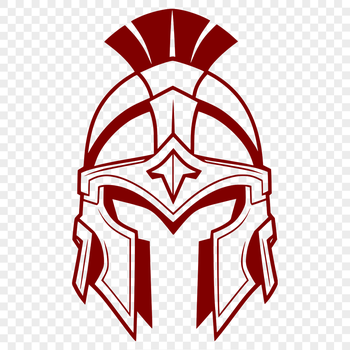 A high-quality illustration of a Greek warrior in traditional armor, including a distinctive helmet.