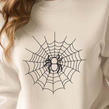 An intricate design of a spider's web created with scalable graphics technology.