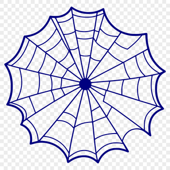 A detailed illustration of a spider web in vector format, suitable for various design applications.