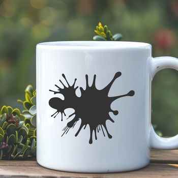 A stylized vector shape resembling a splat, suitable for clip art and design projects.