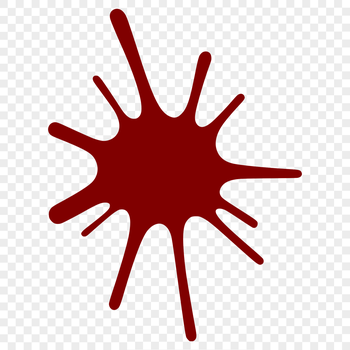 A stylized illustration of a splat, created as vector art for digital design and printing.