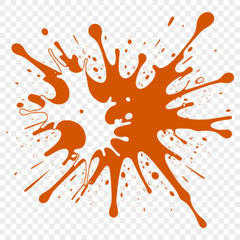 A colorful shape resembling a splat of slime on a transparent background.