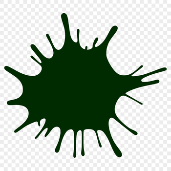 A colorful splat shape made from vector lines and curves, suitable for digital designs and crafts.