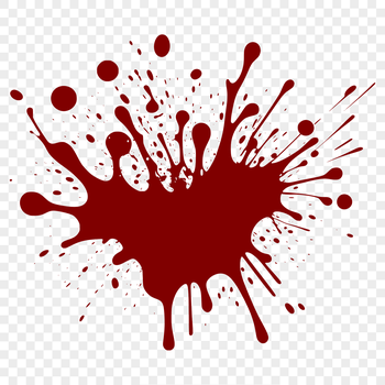 A colorful splat shape with rounded edges, suitable for use in vector designs or clip art.