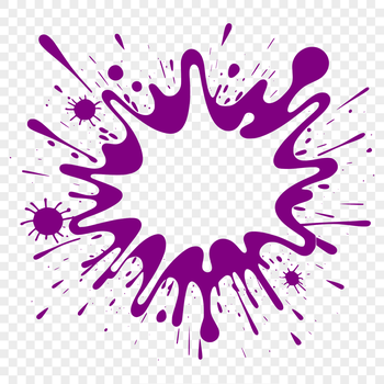 A colorful, irregular splat shape suitable for vector graphics and design projects.