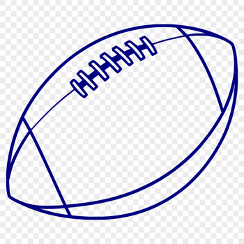 A white American football with brown laces on a green gridiron background.