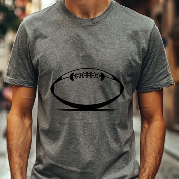 A stylized illustration of an American football, suitable for cutting machines like Cricut or laser cutters.