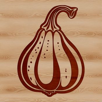 A stylized illustration of a squash, suitable for various graphic designs.