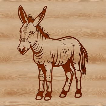 SVG graphic of an animal with distinctive ears and coat, suitable for cutting machine designs.