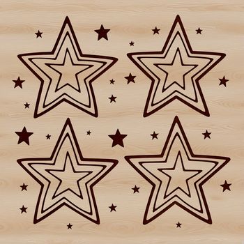 A stylized star shape in a vector format, suitable for digital designs and cutting projects.
