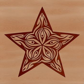 A stylized star icon used as a clip art element, suitable for various digital projects.